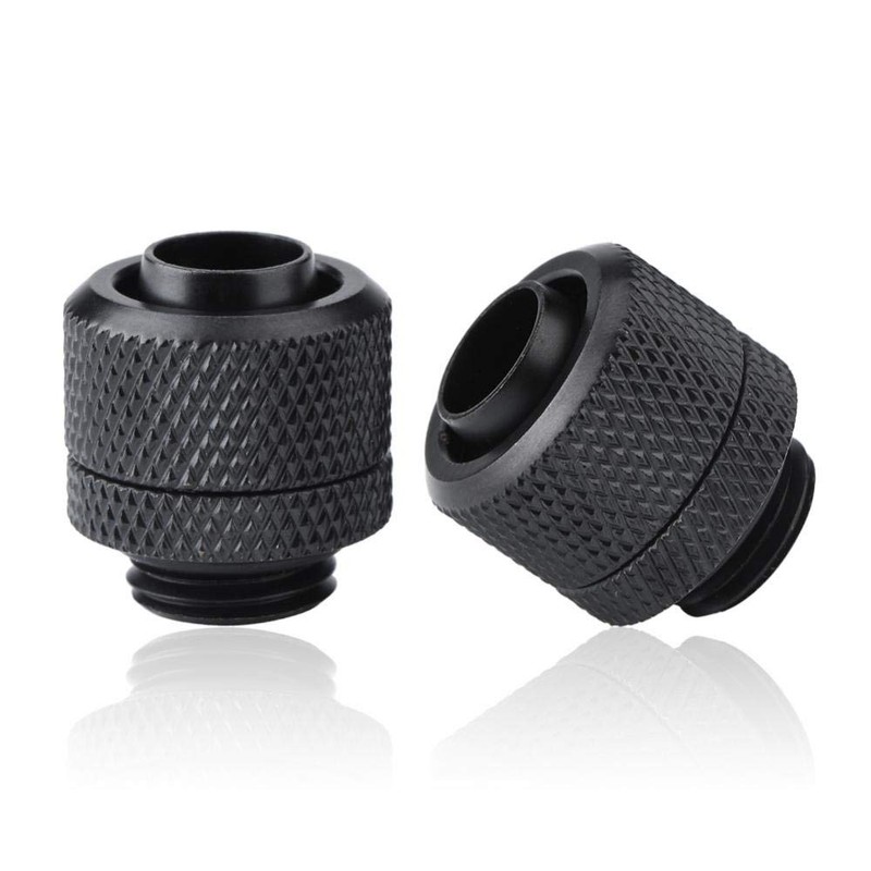 ASHATA Water Cooling Compression Fitting 2PCS G1/4 Thread Flexible Tube