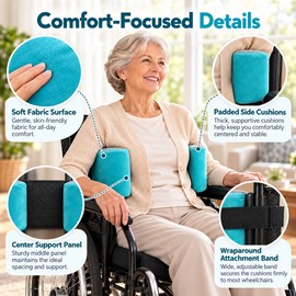 Wheelchair Anti-Side Support Pillow for Elderly Care – Padded Posture Positioning Cushion with Back & Side Support for Improved Sitting Comfort and Stability
