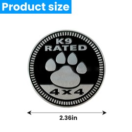 BESULEN 4 x 4 Car Emblem, Automotive Badge 3D Aluminum Round Emblems Decal, Decorative Stickers for Auto Interior and Exterior, Compatible with Most Vehicles Trucks SUV RV (Style I)