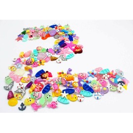 The Slippery Pearl 5 Resin Cabochons Ocean Slime Charms Mermaid Assorted Lot Mixed Sea Themed