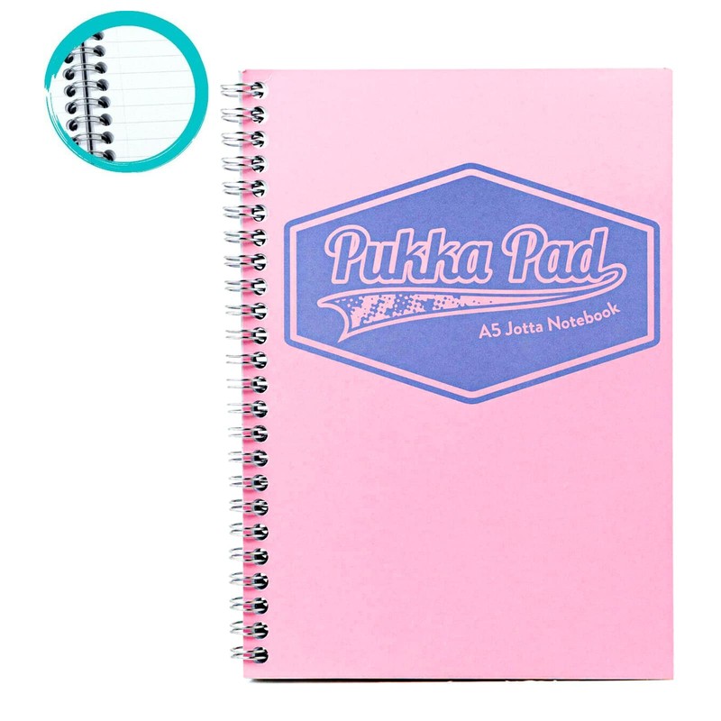 Pukka Pad Pastel A5 Wirebound Jotta Notebook Ruled 80gsm –
