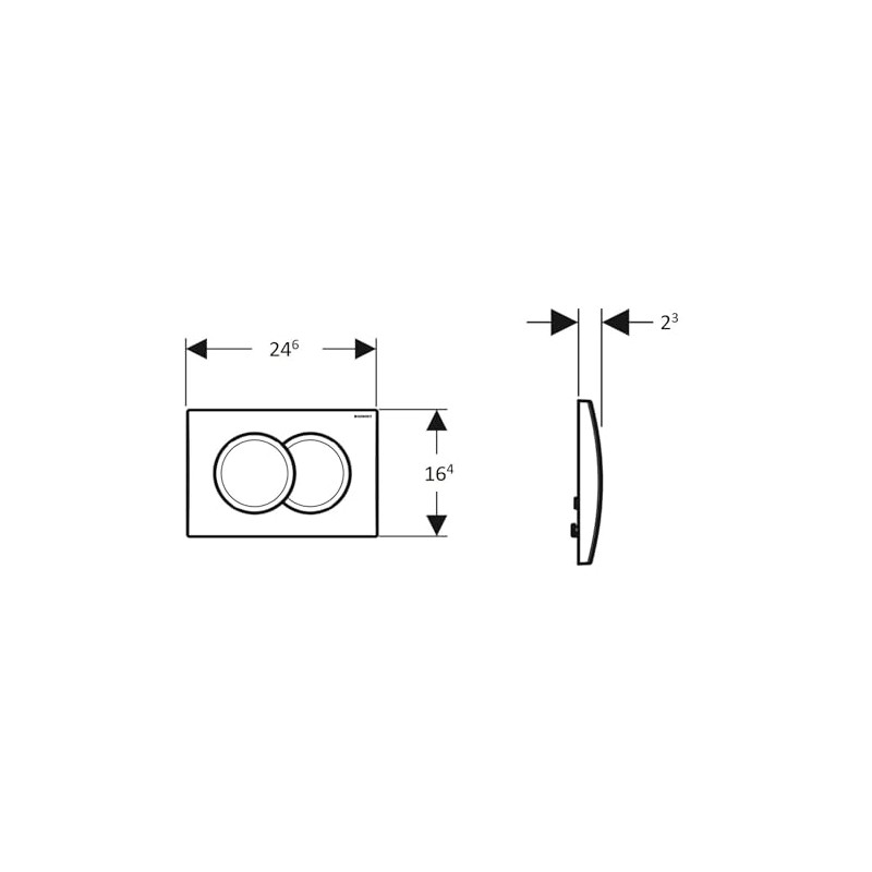 Geberit Delta01 115.107.11.1 Actuator Plate White
