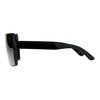 PASTL Extra Oversized Fashion Sunglasses Flat Top Shield Frame Black,
