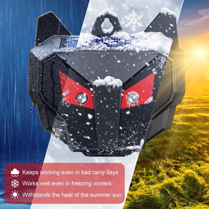 Mysora 12 Pcs Solar Predator Light Nocturnal Animal Repeller Outdoor