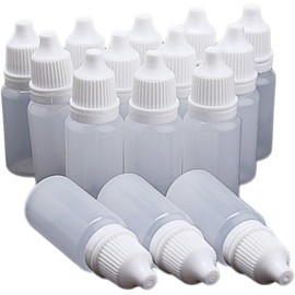 Set of 10 Eyedropper Bottles, Dropper Bottles, 0.3 fl oz (10 ml), Eyedropper Type Containers, Laboratory Tools