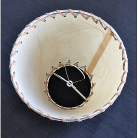 Urbanest Chandelier Lamp Shades 6-inch, Hardback, Faux Leather, Laced Trim, Clip on (Set of 6)