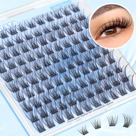 PHKERATA PHKERATA Natural Eyelash Clusters Wispy Lashes Clusters C Curl 110 pcs Cluster Eyelash Extensions DIY 3D Individual Lashes with Soft Lash Band, 10-16 mm Mix