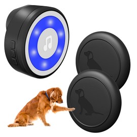 Wireless Dog Doorbell, Dog Bells for Potty Training IP65 Waterproof Touch Button Doggie Doorbell 1000ft Long Range with 20 Melodies 4 Modes LED Flash (2 Transmitter)