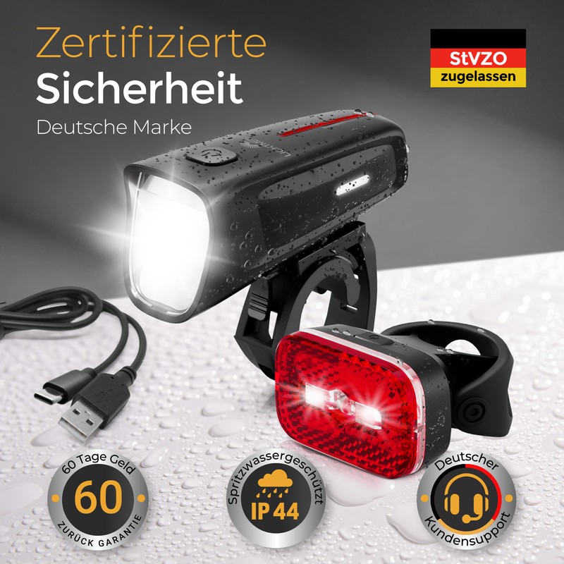 LICHTMEISTER Bicycle Light (Bicycle Light Set)