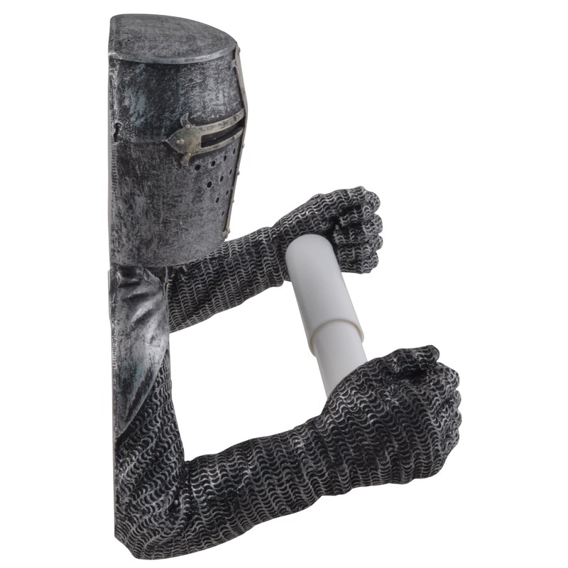 Crusader Toilet Roll Holder Bronze Silver with Plastic Holder Hand