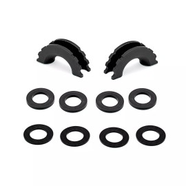 WEISEN 16 Washers + 4 Isolators Kit For 3/4" D-Ring Protect Shackles Black