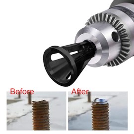 Odowalker 4 Pcs HSS Deburring External Chamfer Tool,CR12MOV Steel Hex &Triangle Shank Burr Remover for Drill Bit Fits for Bolts 4mm-19mm