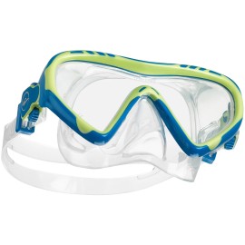 Phantom Aquatics Rapido Junior Kids Snorkel Set, Jr Snorkel Mask with Swim Snorkel & Fin Flippers - Blue Lime, S/M, us: 9-13 | eu: 27-31