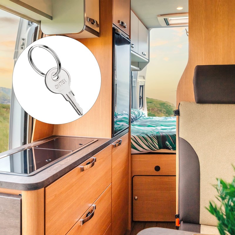 CH751 RV Keys for RV Campers Cabinets Push Locks, 12-Pack