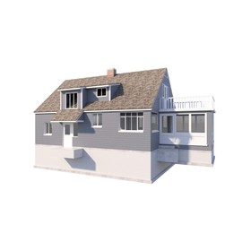 DIY Country Farmhouse Plans - 3 Bedroom Home with Sunroom - 1476 sq/ft