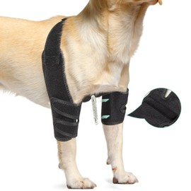 Lyderpet- Codera protectora para perros, con soporte para almohadillas en codos y hombros. Alivia callos, higromas, displasia, artritis, luxaciones y úlceras por presión. Incluye férulas metálicas par