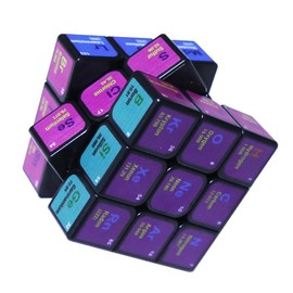 Speed Cube 3x3x3 Chemical Elements Magic Cube Puzzles,Creative Educational Toys for Kids Students Adults