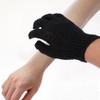 Guantes de Ducha Exfoliantes Negros de Poliéster, 4 Pares