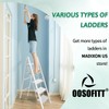 OOSOFITT Step Ladder 5 Step Folding,Heavy Duty 330 Lbs Load