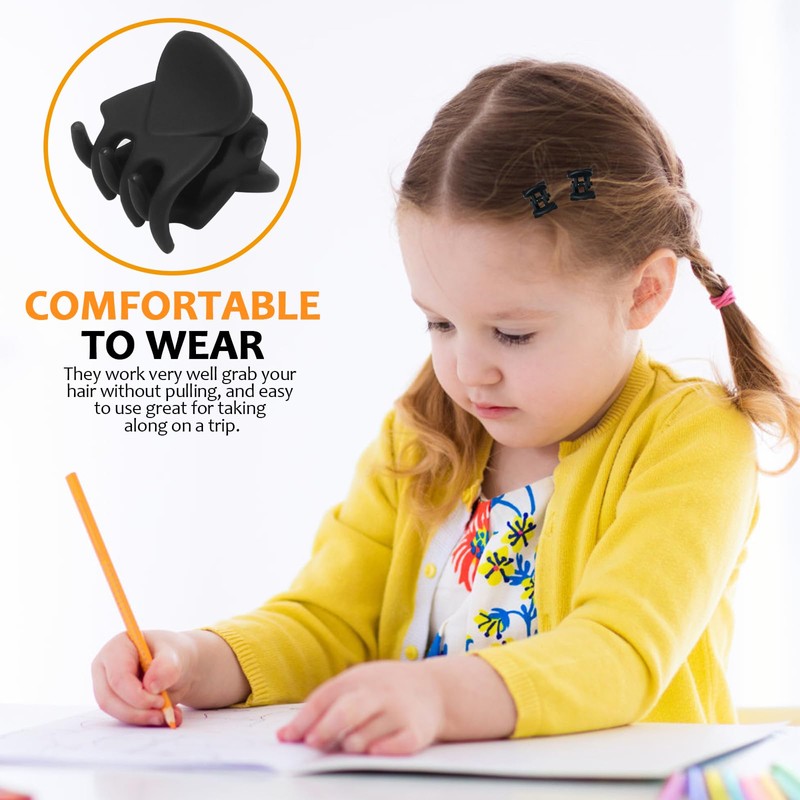 Coufce 24 Pcs Mini Claw Clip Frosted Black Tiny Hair