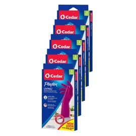 Playtex Living Reuseable Rubber Cleaning Gloves (Small, 5 Pairs), Premium Protection Reusable Household Gloves