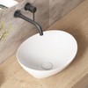 Small Bathroom Sink Above Counter, OCEALAGOON 16″x13″ Oval Vessel Sink,