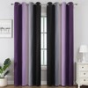 Estelar Textiler Purple and Black Ombre Blackout Curtains for Bedroom,