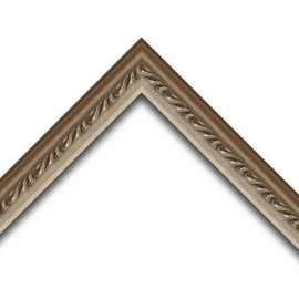 Poster Palooza 11x8 Frame Silver Ornate Vintage Solid Wood Picture Frame | 0.75 Inch Moulding Width | with UV Acrylic Plexiglass, Foam Board Backing & Hanging Hardware Included