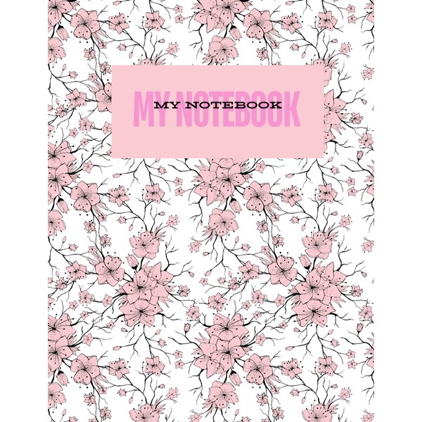 Sakura Lined Notebook: girl notebook