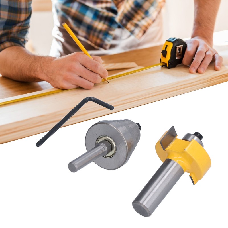 1/2in Router Bit 6 Bearing Slot Cutter for Multiple Depth