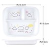 Skater XP7AG-A Baby Tableware, Lunch Plate, For Kids, Antibacterial, Plastic,