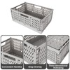 GOYADA 4 PCS Collapsible Crate, Plastic Folding Storage Crates, 30x20x12cm