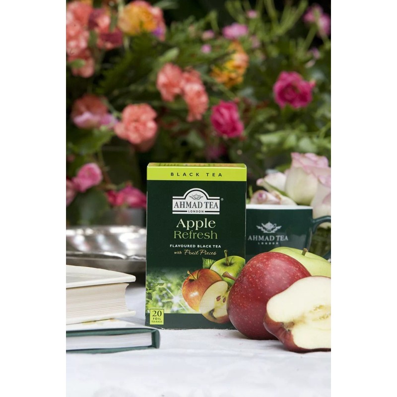 AHMAD TEA Apple Refresh Black Tea 20 Tea Bags