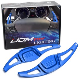 iJDMTOY Racing Sports Blue Aluminum Larger Paddle Shifter Extension Compatible with Hyundai 2011–2014 Sonata, Kia 2014-2016 Forte