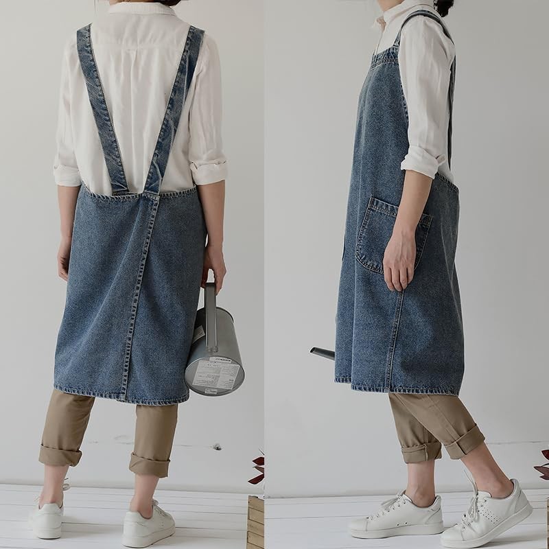 Very Belly Apron, Just Put On, Denim Apron, Canvas Fabric,