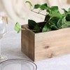 Tableclothsfactory 24x6'' Natural Rectangle Wood Boxes DIY Rustic Wooden Planter