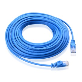Cable Matters Cable Ethernet Ultra Fino Cat6 Largo sin enganches (Cable Fino Cat6) en Azul de 50 pies