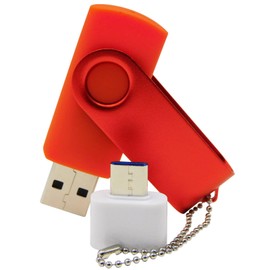 512MB USB Flash Drives Thumb Drive U Disk PenDrive Memory Sticks with Type C & OTG Transformer for Pupil Student Presents (Orange)