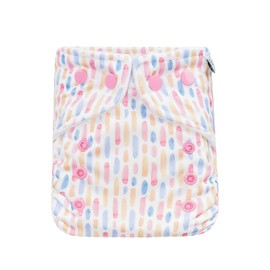 avo+cado Cosy Cloth Nappy Cover for Newborns 3-7 kg - Washable, Leak-proof with Fleece and Double Leg Cuffs - Compatible with Prefolds, Bamboo Inserts and Muslin Nappies (Matrix)