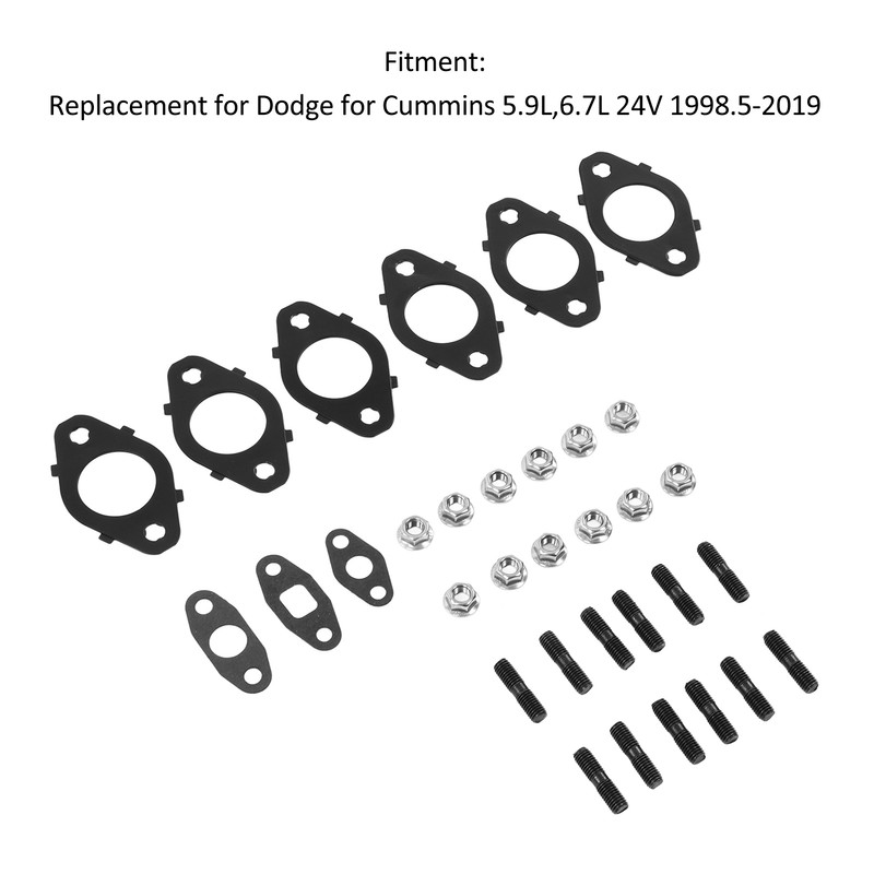 Exhaust Manifold Bolts Gaskets Kit 5266422 Metal Alloy Replacement for