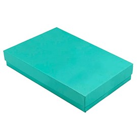 N N’icePackaging – 10 Qty - Aqua Blue Cotton Filled Gift Boxes - Size 7" x 5" x 1 1/4" - USA Made - Holidays/Birthdays/Sales/Storage/Display/Travel