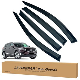 LETINGFAR Window Visors Rain Guards for Acura RDX 2019 2020 2021 2022 2023 2024 Accessories, Wind Deflectors Vent Shades for Acura RDX