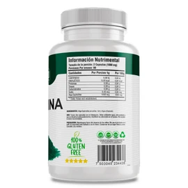 Alga Espirulina Organica 100% Pura (180 Capsulas 500mg) |Calidad Suprema | Super Food | Para 90 Dias | - Organic Spirulina - BioHerb