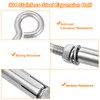 sourcing map 5Pcs M10 304 Stainless Steel Expansion Eyebolt, Closed