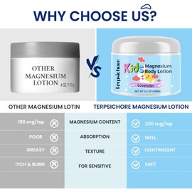 Magnesium Lotion for Kids Soothing Sleep: Calming, Relaxation & Relieves Stress - Topical Magnesium Cream with Chloride Magnesium & Vitamin E - for Baby, Toddler, Junior & Adult - Lavender Scent