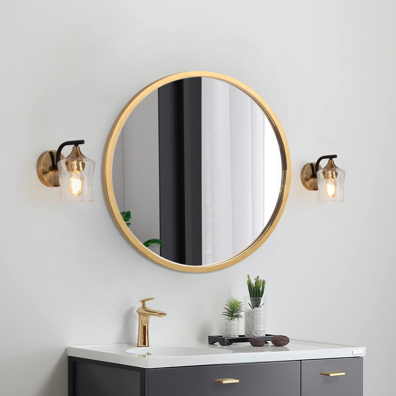 ZEVNI Modern 1-Light Wall Sconces, Black and Gold Sconces Wall