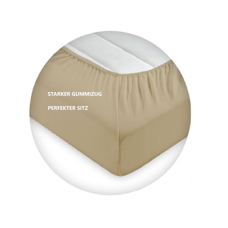 Exclusive home textile terry towelling fitted sheet premium brand., natural