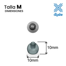 Pack of 10 Vented Dome Domes for Hearing Aids with Phonak, Unitron and Hansaton Receivers. Medium Tulips 10mm in diameter