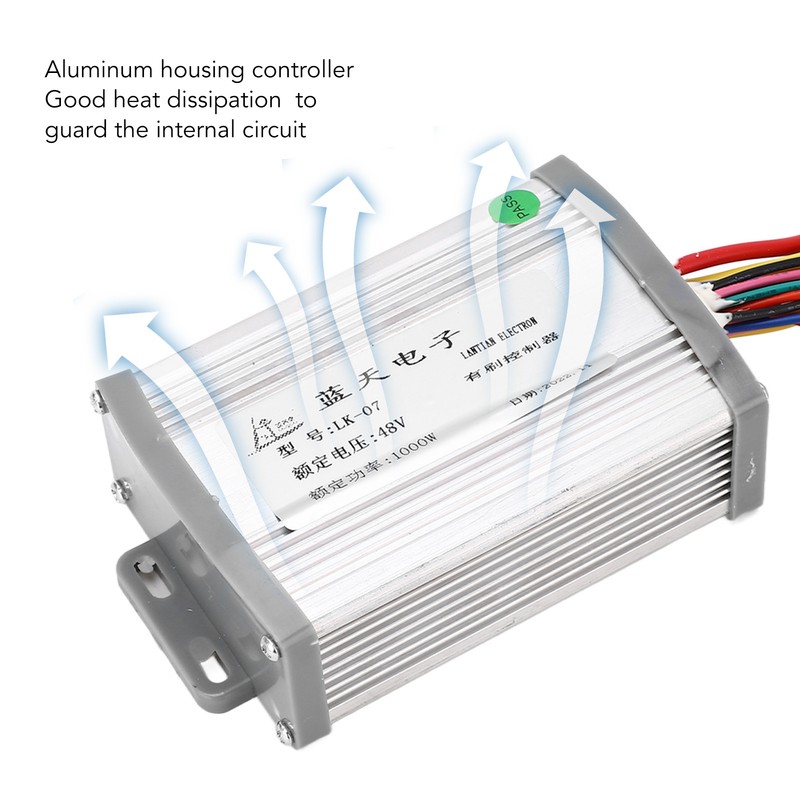 48V 1000W Brushed Motor Controller with Twist Throttle Handle Keys