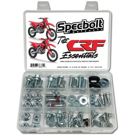 Specbolt CRF Essentials Track & Trail Bolt Kit Fits: All Honda CRF150R CRF250R CRF450R Kick Start Seat Subframe Fenders Brake Rotors Sprocket Fork Guards and much more